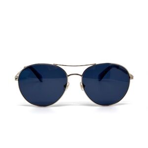 Kate Spade New York Joshelle Aviator Sunglasses Blue and Gold